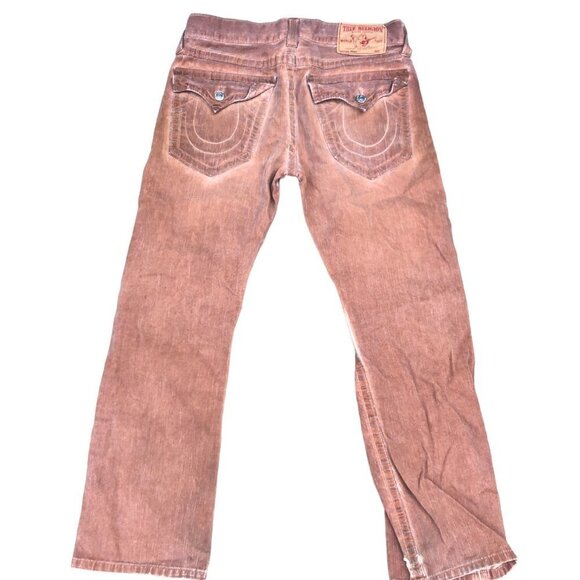 Vintage True Religion Jeans Size 32 RICKY DIRTY ORANGE - Picture 4 of 6